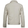 image:imageBlingsoul Vintage Distressed Leather Jacket for Men  Shirt Collar Genuine Lambskin Mens Leather JacketOffwhite