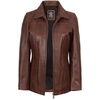 image:imageBlingsoul Leather Coats for Womens  Real Long Leather Jacket WomenMarsha  Cognac Leather Jacket