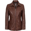 image:imageBlingsoul Leather Coats for Womens  Real Long Leather Jacket WomenMarsha  Cognac Leather Jacket