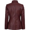 image:imageBlingsoul Leather Coats for Womens  Real Long Leather Jacket WomenMarsha  Maroon Leather Jacket
