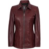 image:imageBlingsoul Leather Coats for Womens  Real Long Leather Jacket WomenMarsha  Maroon Leather Jacket