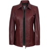 image:imageBlingsoul Leather Coats for Womens  Real Long Leather Jacket WomenMarsha  Maroon Leather Jacket