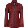 image:imageBlingsoul Leather Coats for Womens  Real Long Leather Jacket WomenMarsha  Red Wax Leather Jacket