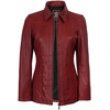 image:imageBlingsoul Leather Coats for Womens  Real Long Leather Jacket WomenMarsha  Red Wax Leather Jacket