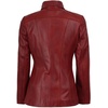 image:imageBlingsoul Leather Coats for Womens  Real Long Leather Jacket WomenMarsha  Red Wax Leather Jacket