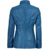 image:imageBlingsoul Leather Coats for Womens  Real Long Leather Jacket WomenMarsha  Vivid Blue Wax Leather Jacket