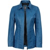image:imageBlingsoul Leather Coats for Womens  Real Long Leather Jacket WomenMarsha  Vivid Blue Wax Leather Jacket