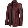 image:imageBlingsoul Leather Coats for Womens  Real Long Leather Jacket WomenMarsha  Maroon Leather Jacket