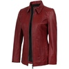 image:imageBlingsoul Leather Coats for Womens  Real Long Leather Jacket WomenMarsha  Red Wax Leather Jacket