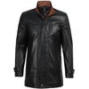 image:imageBlingsoul Leather Car Coats For Men  Real lambskin Jacket MensErin  Black  Cognac Jacket