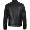image:imageBlingsoul Mens Leather Jacket  Real Lambskin Motorcycle Cafe Racer Biker Style JacketBlack