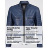 image:imageBlingsoul Mens Leather Jacket  Real Lambskin Motorcycle Cafe Racer Biker Style JacketBlue