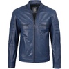 image:imageBlingsoul Mens Leather Jacket  Real Lambskin Motorcycle Cafe Racer Biker Style JacketBlue