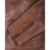 image:imageBlingsoul Mens Leather Jacket  Real Lambskin Motorcycle Cafe Racer Biker Style JacketBrown Cognac Wax