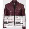 image:imageBlingsoul Mens Leather Jacket  Real Lambskin Motorcycle Cafe Racer Biker Style JacketBurgundy Maroon Wax