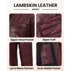 image:imageBlingsoul Mens Leather Jacket  Real Lambskin Motorcycle Cafe Racer Biker Style JacketBurgundy Maroon Wax