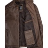 image:imageBlingsoul Mens Leather Jacket  Real Lambskin Motorcycle Cafe Racer Biker Style JacketCoffee Brown