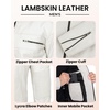 image:imageBlingsoul Mens Leather Jacket  Real Lambskin Motorcycle Cafe Racer Biker Style JacketOffwhite
