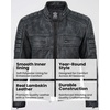 image:imageBlingsoul Mens Leather Jacket  Real Lambskin Motorcycle Cafe Racer Biker Style JacketWashed Distress Black