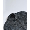 image:imageBlingsoul Mens Leather Jacket  Real Lambskin Motorcycle Cafe Racer Biker Style JacketWashed Distress Black