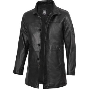 image:imageBlingsoul Leather Car Coats For Men  Real lambskin Jacket MensBristol  Black Jacket