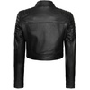 image:imageBlingsoul Cropped Leather Jacket Women  Trendy Short Real Lambskin Womens Leather JacketsBlack  Edna Cropped Jacket