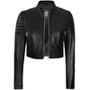 image:imageBlingsoul Cropped Leather Jacket Women  Trendy Short Real Lambskin Womens Leather JacketsBlack  Edna Cropped Jacket