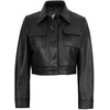 image:imageBlingsoul Cropped Leather Jacket Women  Trendy Short Real Lambskin Womens Leather JacketsBlack  Freddie Cropped Jacket