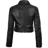 image:imageBlingsoul Cropped Leather Jacket Women  Trendy Short Real Lambskin Womens Leather JacketsBlack  Mable Cropped Jacket