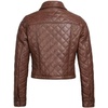 image:imageBlingsoul Cropped Leather Jacket Women  Trendy Short Real Lambskin Womens Leather JacketsCognac  Silvia Cropped Jacket