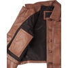 image:imageBlingsoul Cropped Leather Jacket Women  Trendy Short Real Lambskin Womens Leather JacketsCognac Wax  Mable Cropped Jacket