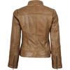 image:imageBlingsoul Leather Jacket Women  Cafe Racer Real Lambskin Womens Leather JacketAmy  Wax Jacket