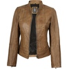 image:imageBlingsoul Leather Jacket Women  Cafe Racer Real Lambskin Womens Leather JacketAmy  Wax Jacket