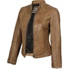 image:imageBlingsoul Leather Jacket Women  Cafe Racer Real Lambskin Womens Leather JacketAmy  Wax Jacket