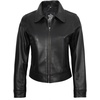 image:imageBlingsoul Classic Leather Jacket Womens  Real Lambskin Leather Jacket for Women Shirt CollarMike  Black Leather Jacket