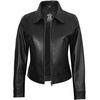 image:imageBlingsoul Classic Leather Jacket Womens  Real Lambskin Leather Jacket for Women Shirt CollarMike  Black Leather Jacket