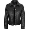 image:imageBlingsoul Classic Leather Jacket Womens  Real Lambskin Leather Jacket for Women Shirt CollarSilvia  Black Leather Jacket