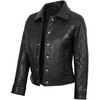 image:imageBlingsoul Classic Leather Jacket Womens  Real Lambskin Leather Jacket for Women Shirt CollarSilvia  Black Leather Jacket