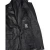 image:imageBlingsoul Mens Leather Blazer Jacket  Real Lambskin Sport Coat with Notch Lapel Collar2button  Black