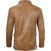 image:imageBlingsoul Mens Leather Blazer Jacket  Real Lambskin Sport Coat with Notch Lapel Collar2button  Camel Wax