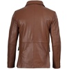image:imageBlingsoul Mens Leather Blazer Jacket  Real Lambskin Sport Coat with Notch Lapel Collar2button  Cognac Without Wax
