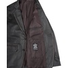 image:imageBlingsoul Mens Leather Blazer Jacket  Real Lambskin Sport Coat with Notch Lapel Collar2button  Dark Brown Ruboff