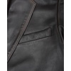 image:imageBlingsoul Mens Leather Blazer Jacket  Real Lambskin Sport Coat with Notch Lapel Collar2button  Dark Brown Ruboff