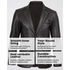 image:imageBlingsoul Mens Leather Blazer Jacket  Real Lambskin Sport Coat with Notch Lapel Collar2button  Dark Brown Ruboff