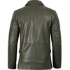 image:imageBlingsoul Mens Leather Blazer Jacket  Real Lambskin Sport Coat with Notch Lapel Collar2button  Green
