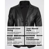 image:imageBlingsoul Mens Leather Blazer Jacket  Real Lambskin Sport Coat with Notch Lapel Collar3button  Black
