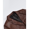 image:imageBlingsoul Mens Leather Blazer Jacket  Real Lambskin Sport Coat with Notch Lapel Collar3button  Cognac Wax