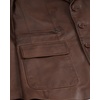 image:imageBlingsoul Mens Leather Blazer Jacket  Real Lambskin Sport Coat with Notch Lapel Collar3button  Cognac Wax