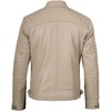 image:imageBlingsoul Mens Leather Motorcycle Style Jacket  Quilted Cafe Racer Biker Style Jacket for MenBeige