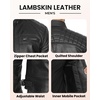 image:imageBlingsoul Mens Leather Motorcycle Style Jacket  Quilted Cafe Racer Biker Style Jacket for MenBlack